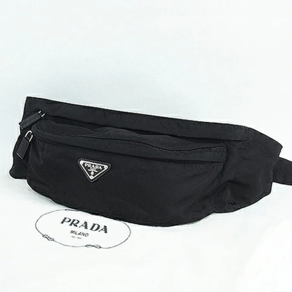 Prada Waist Bum Body Pouch Bag Black